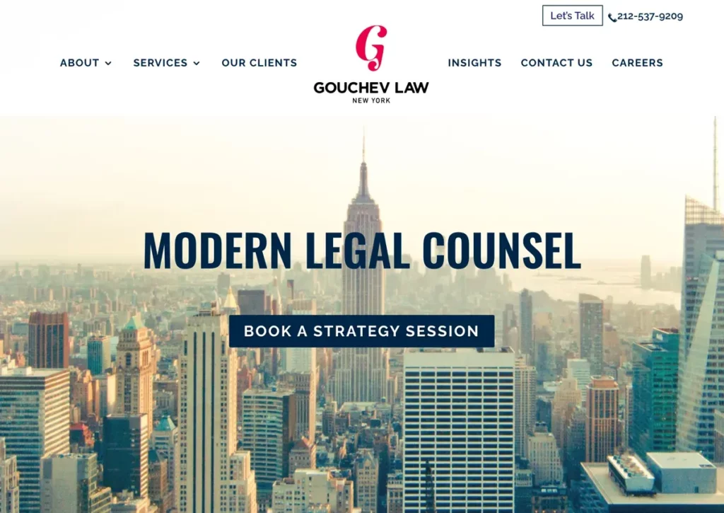 WordPress Development Services for Gouchev Law